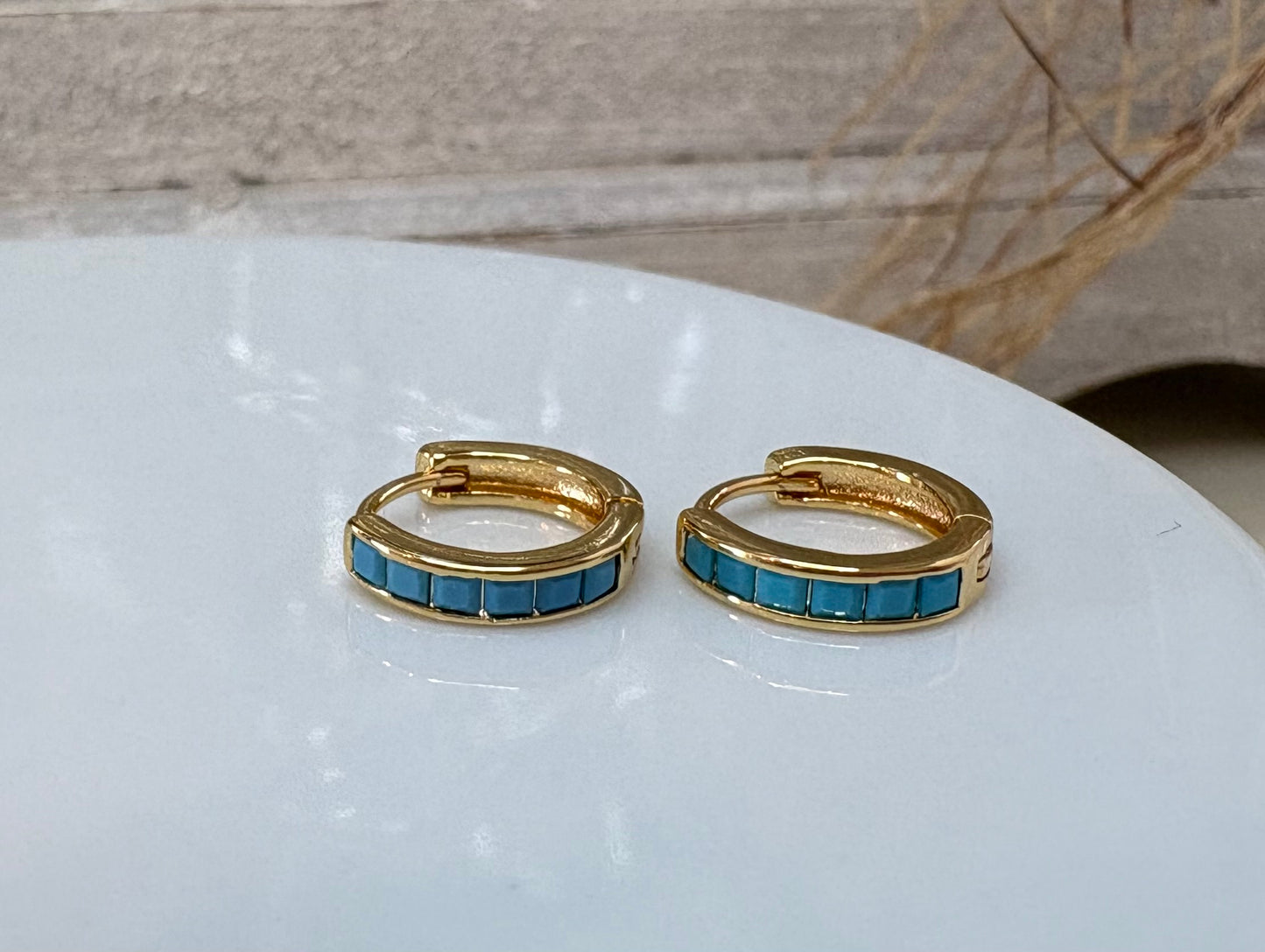 Tila Turquoise Hoops