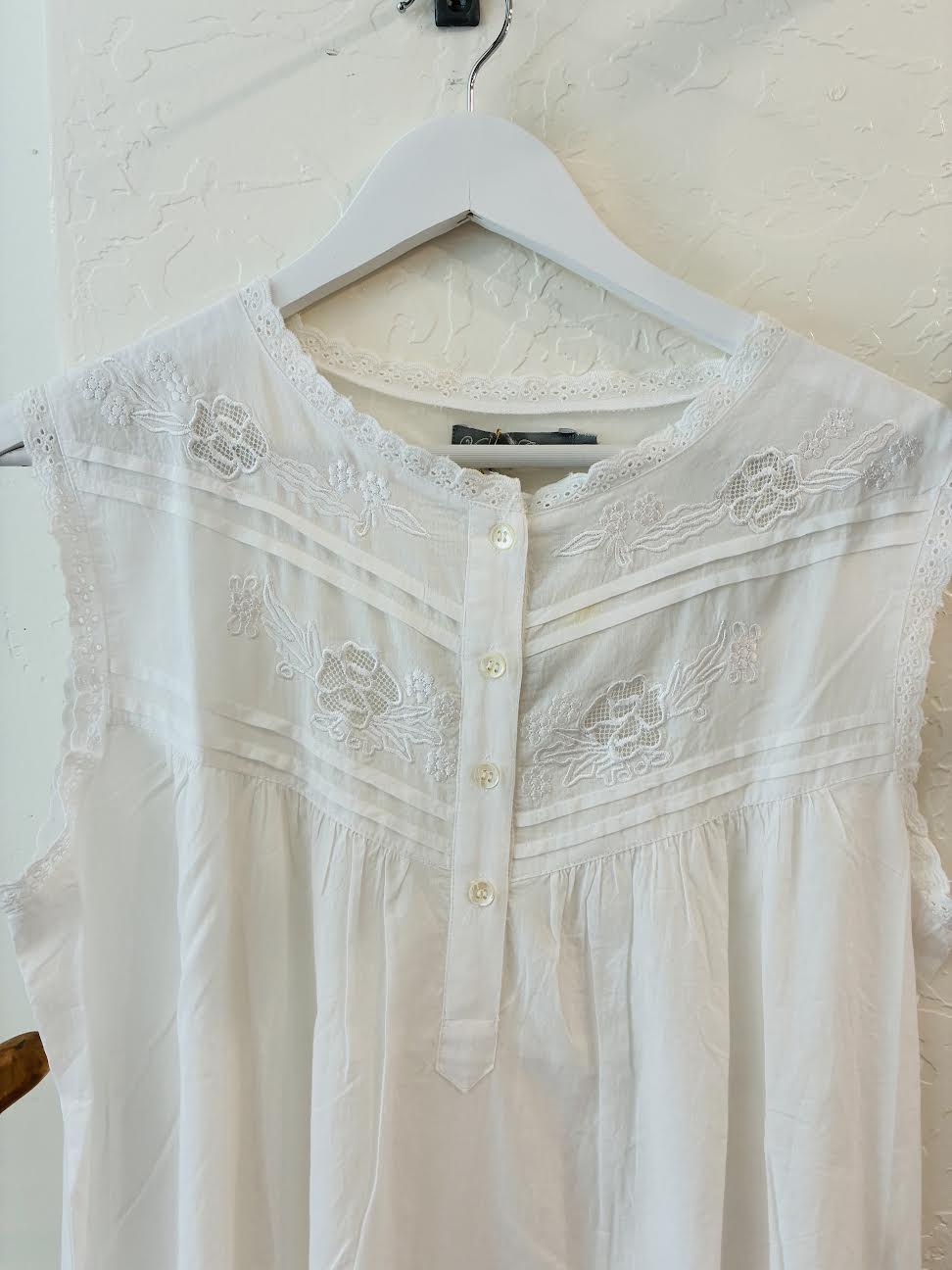 Roberta Sleeveless Victorian Nightgown