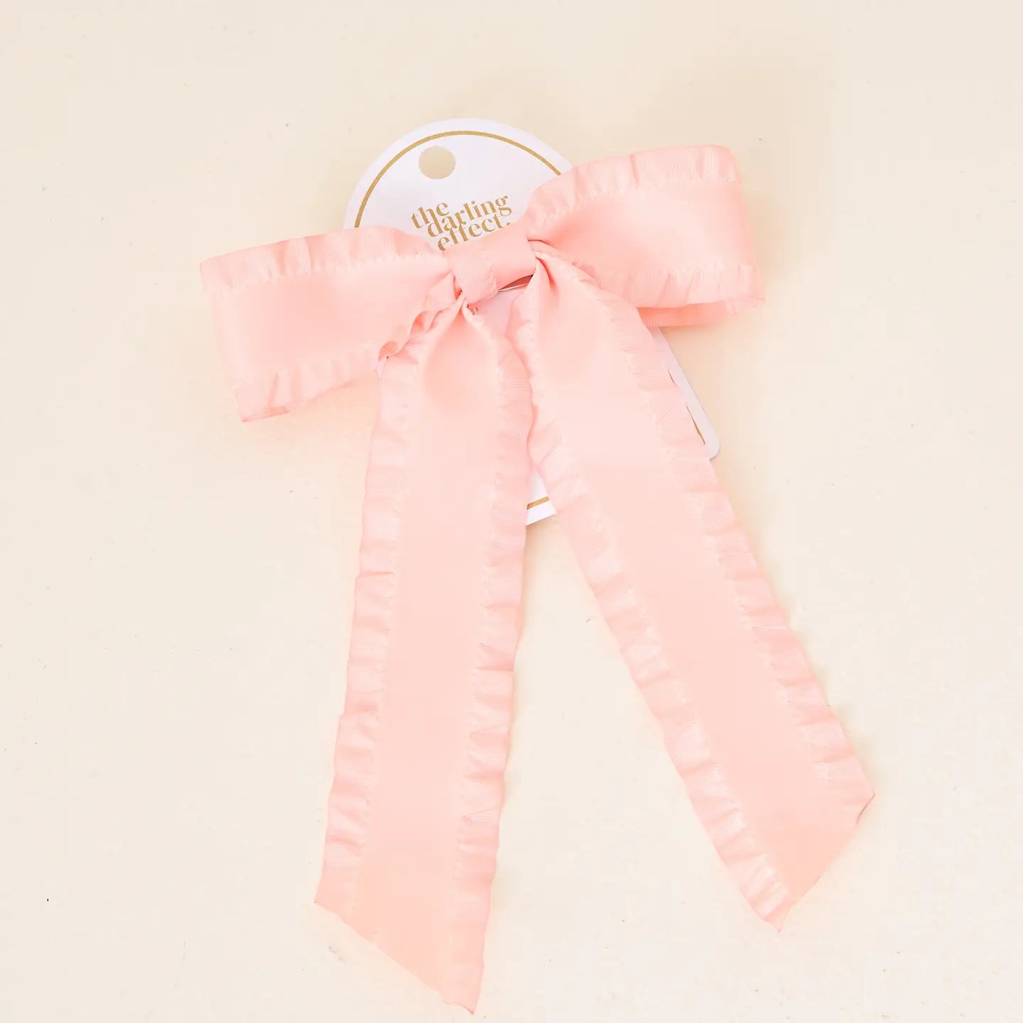 Blush Ruffle Hair Bow