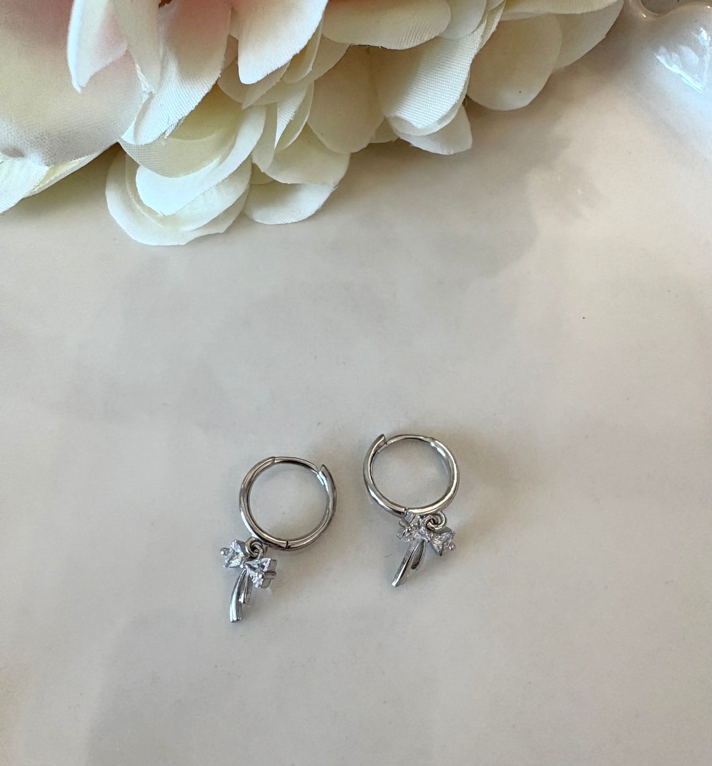 Coquette Bow CZ Hoop