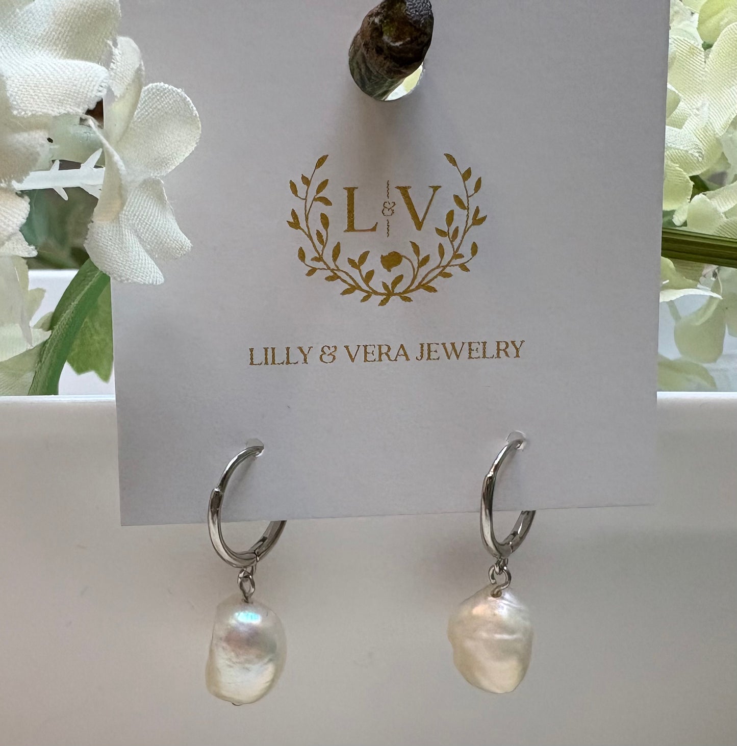 Pearl Hoop Earring