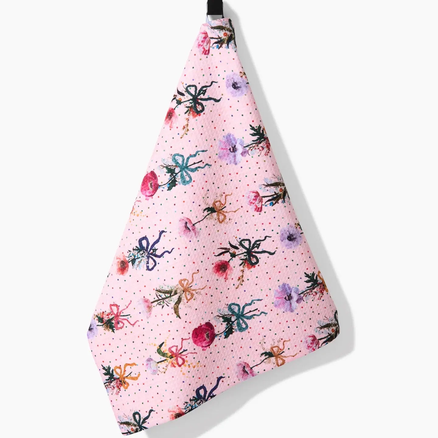 Geometry Bows And Dots Kitchen Tea Towel