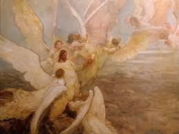 JKR Angels Ministered Unto Him Art Print