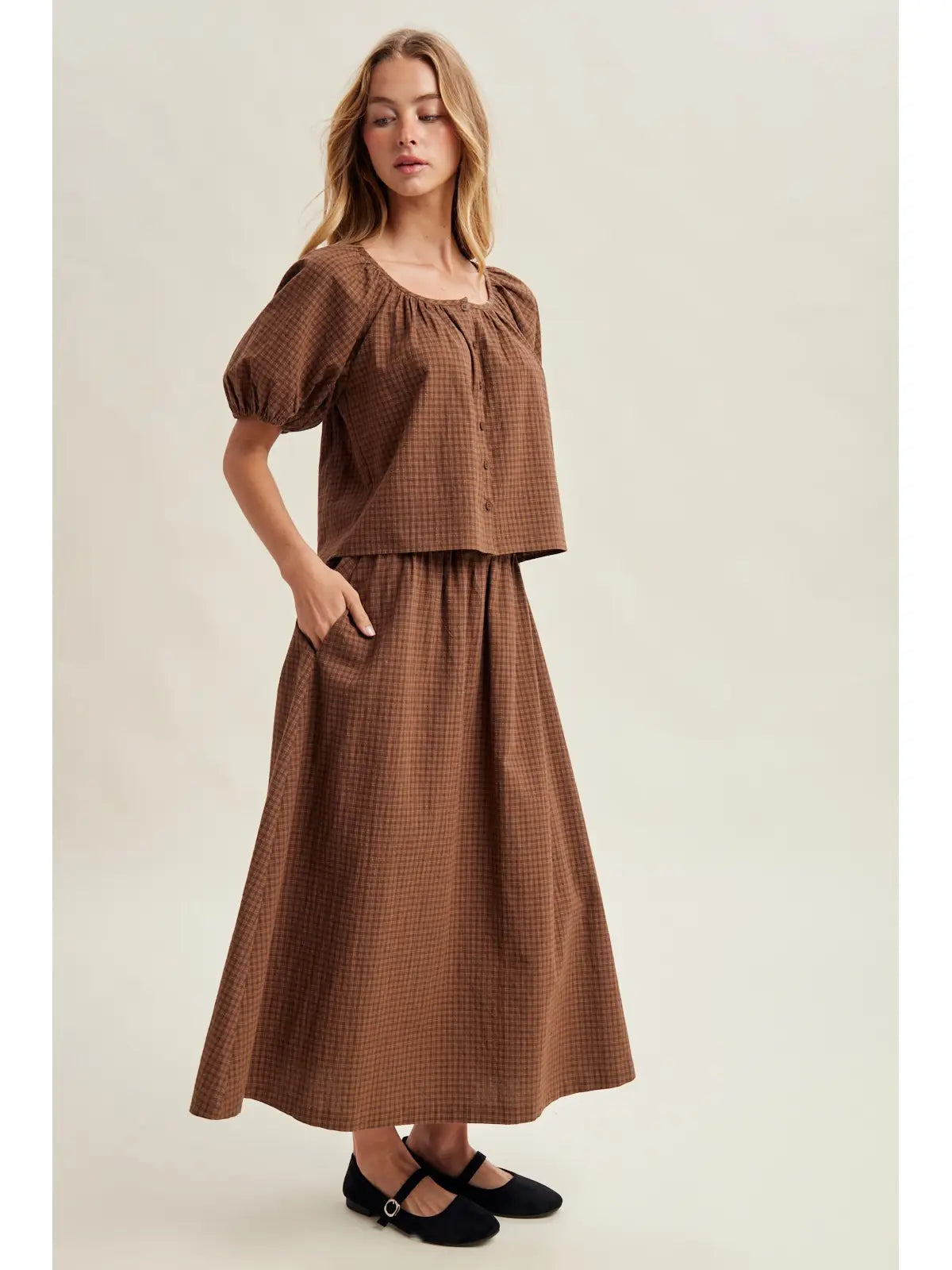 Chestnut Plaid Set