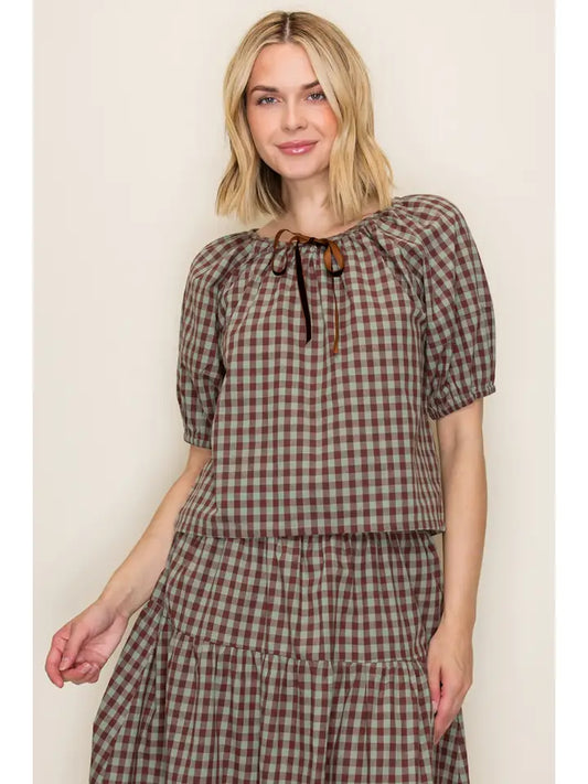 Mint Choc Gingham Set
