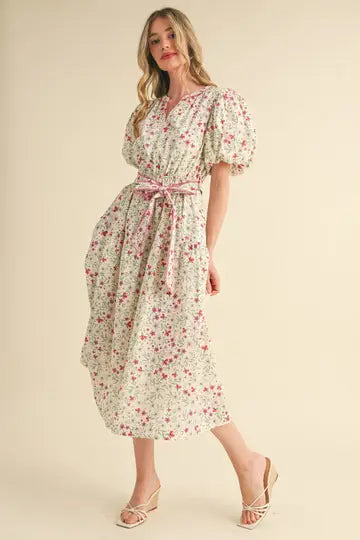 Ivory Multi Floral Dress