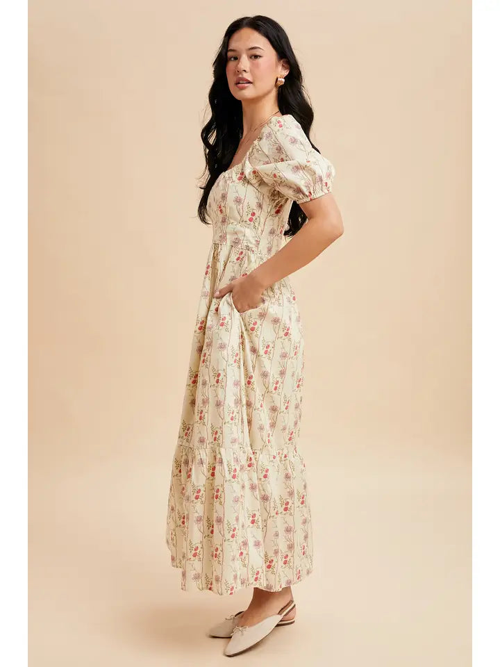 Cotton Floral Maxi Dress