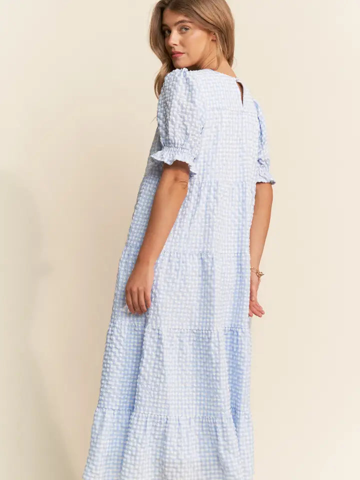 Checkered Swiss Dot Dress