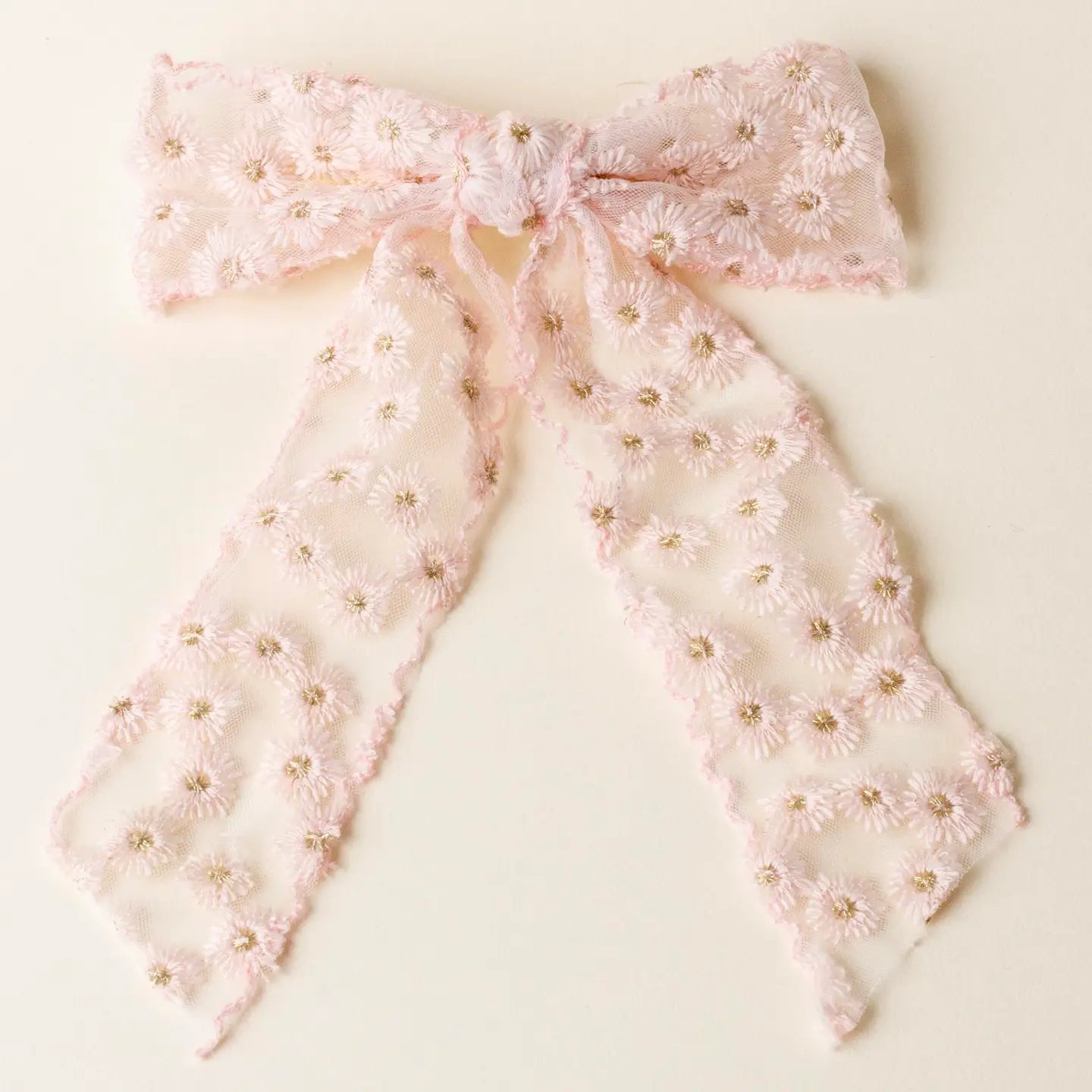 Blush Ditzy Daises Hair Bow