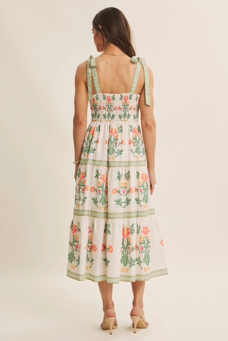 Garden Flower Midi Dress
