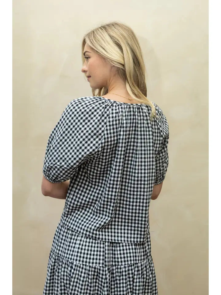 Sarah Gingham Top & Skirt Set