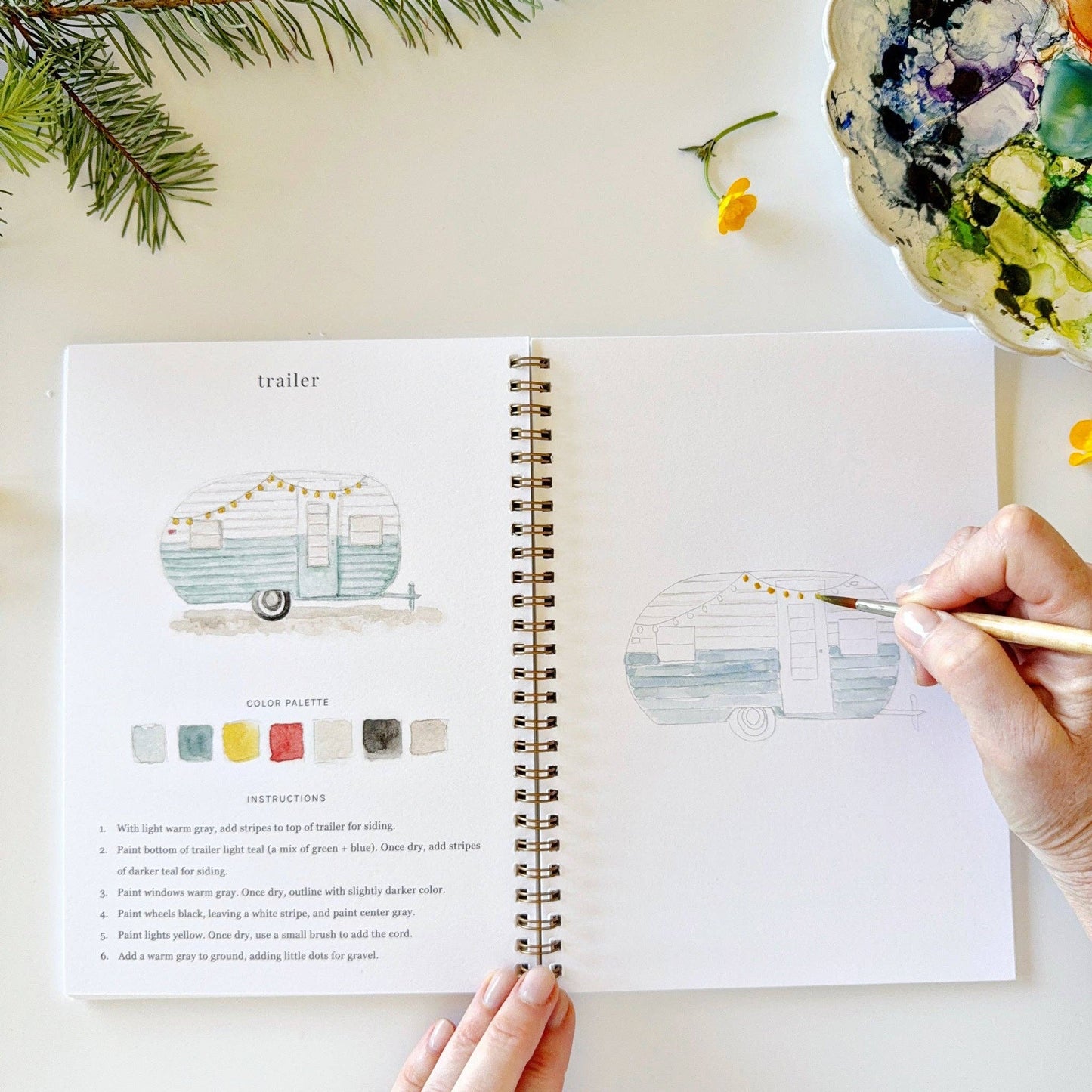Camping watercolor workbook Regular