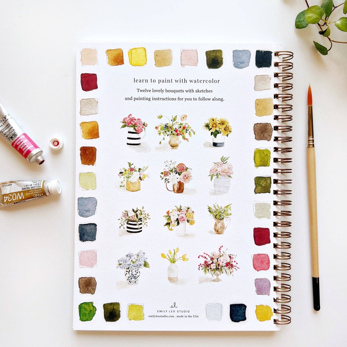 Bouquets watercolor workbook Regular