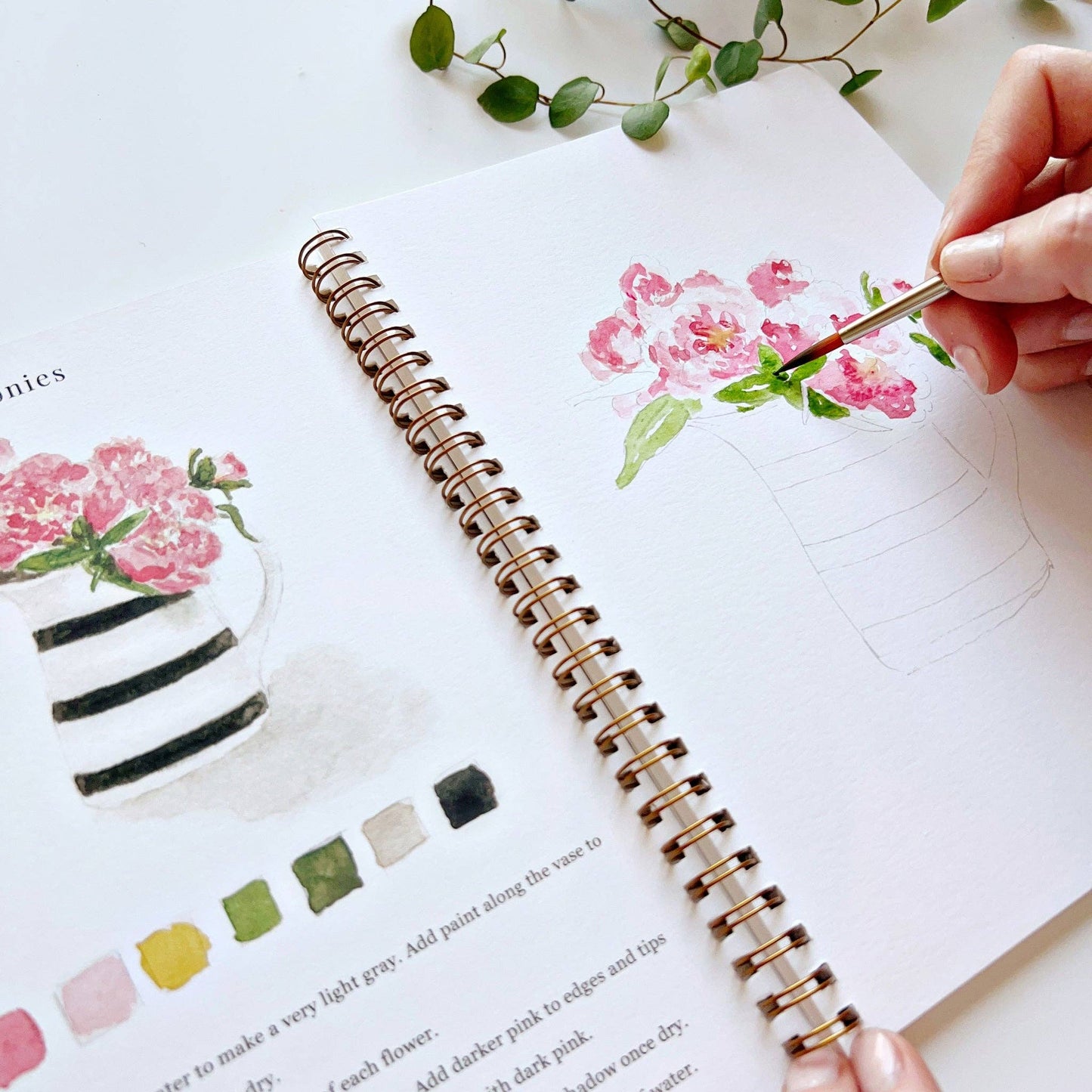 Bouquets watercolor workbook Regular