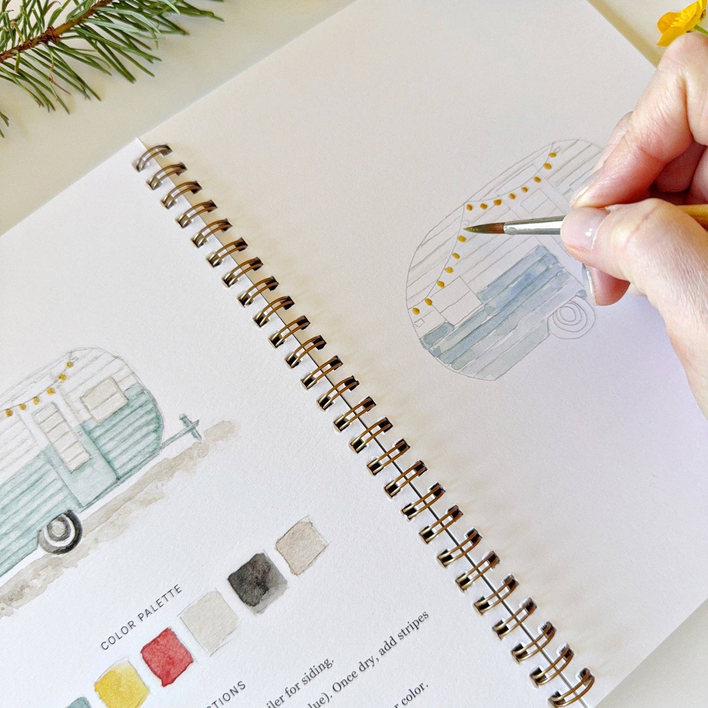 Camping watercolor workbook Regular