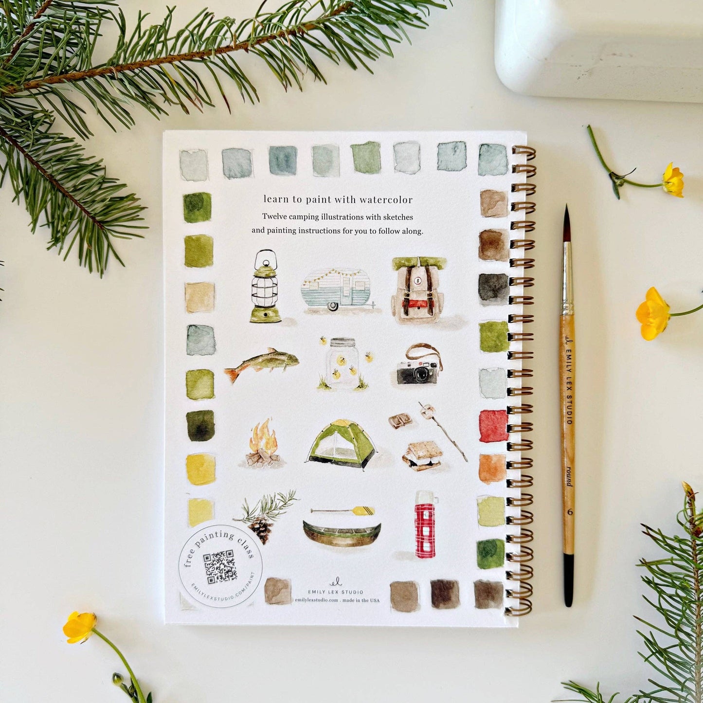 Camping watercolor workbook Regular