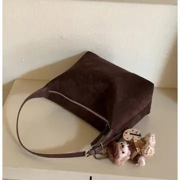Vintage Suede Adjustable Shoulder Crossbody Bag