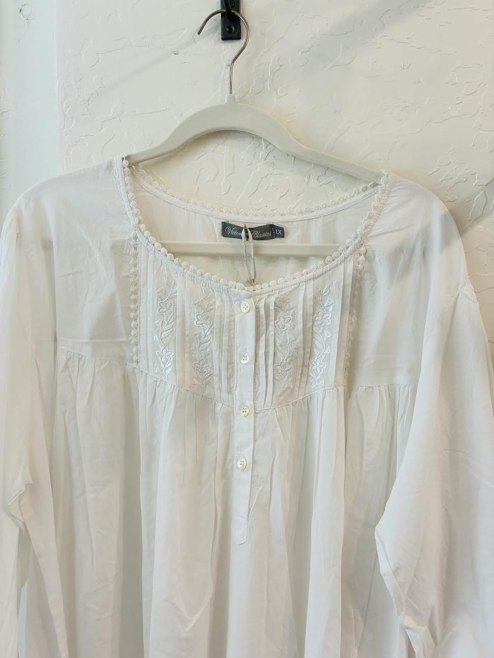 Cynthia Long Sleeve Victorian Nightgown