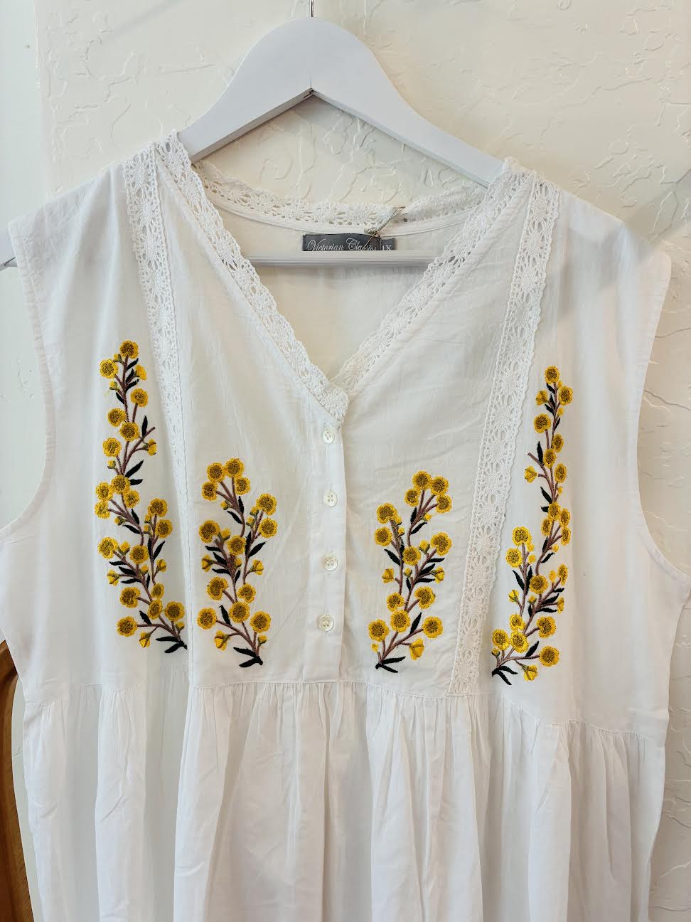Cindy Sleeveless Victorian Nightgown