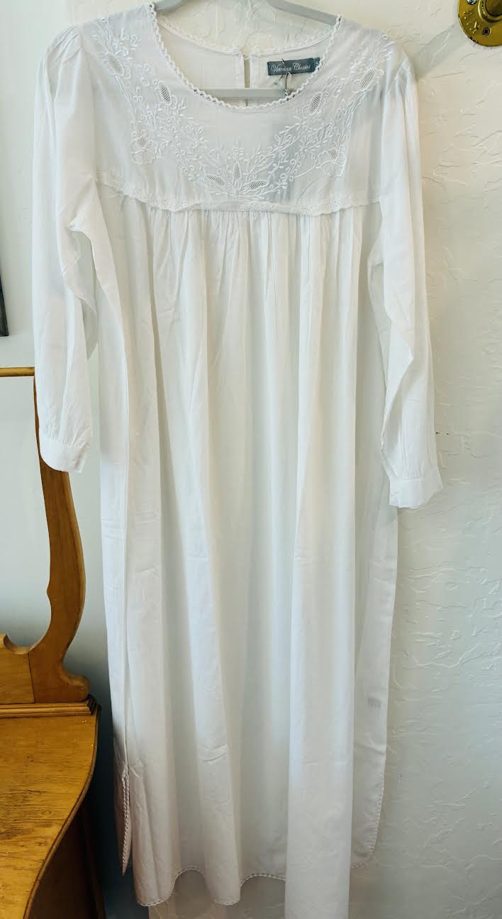 Sara Long Sleeve Victorian Nightgown
