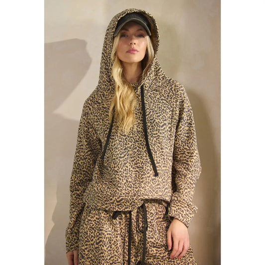 Printed Leopard Hoodie