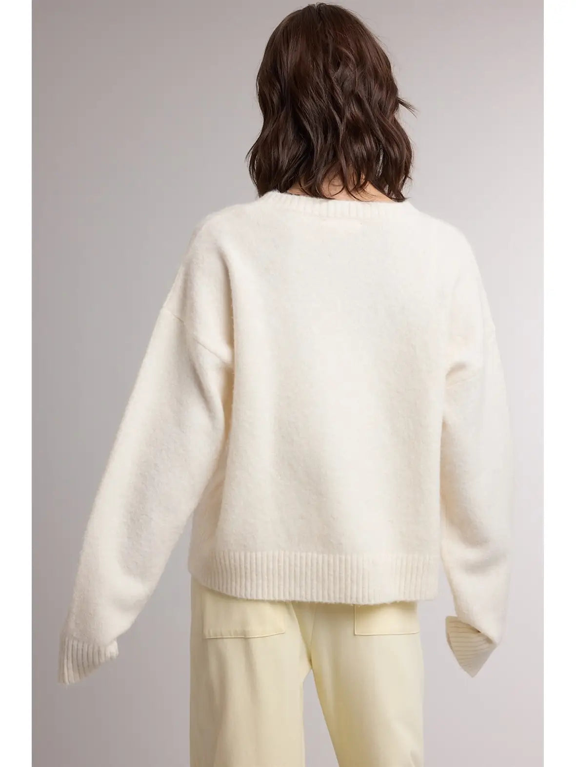 Cream Deer Sweater