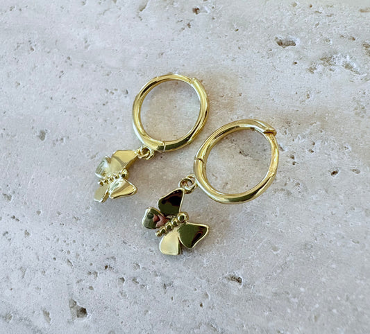 Butterfly Huggie Earrings