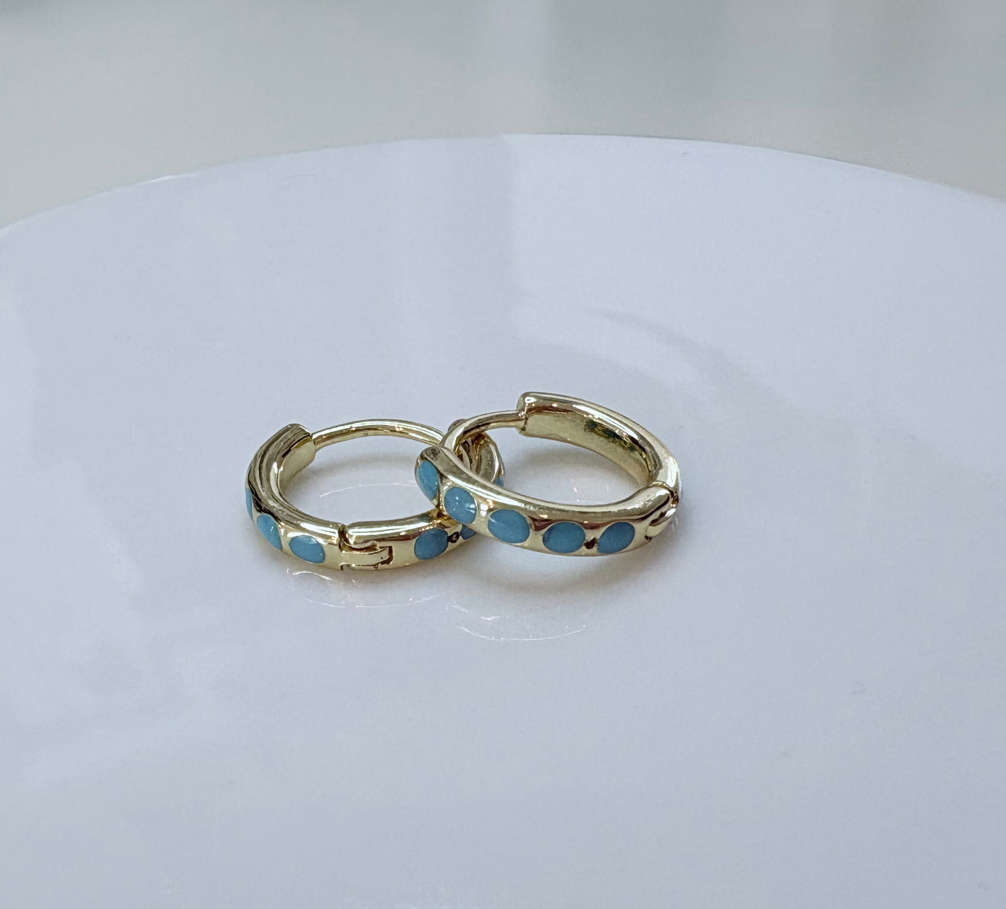 Turquoise Hoops