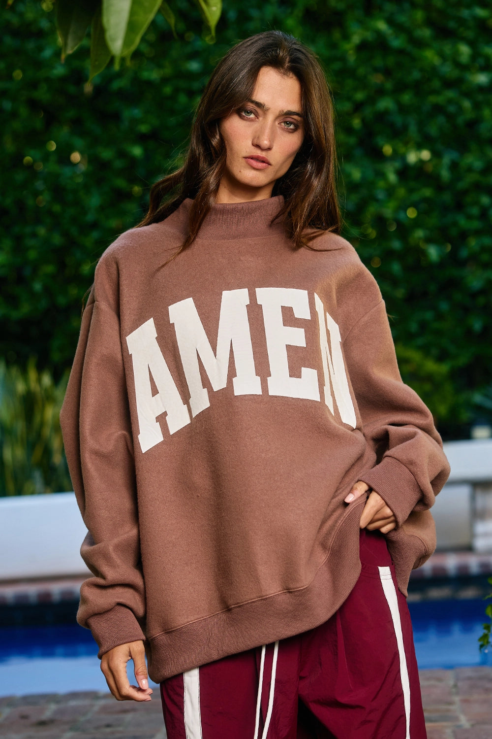 WWJD / AMEN Reversible Oversized Crewneck
