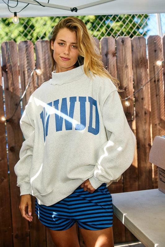 WWJD / AMEN Reversible Oversized Crewneck