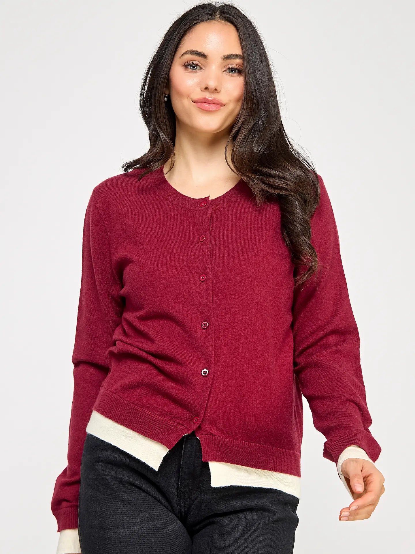 Ellison Long Sleeve Fitted Cardigan