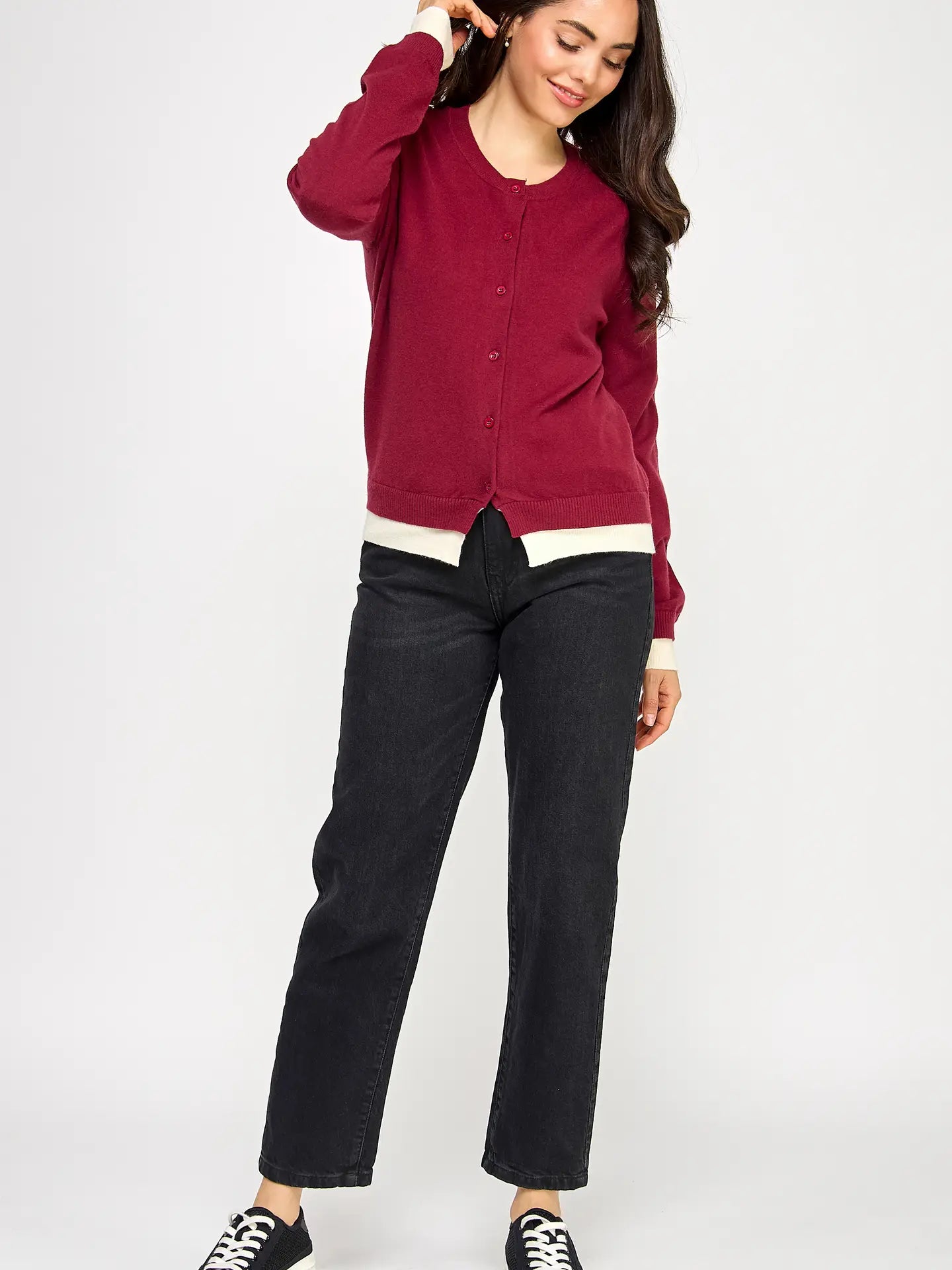Ellison Long Sleeve Fitted Cardigan