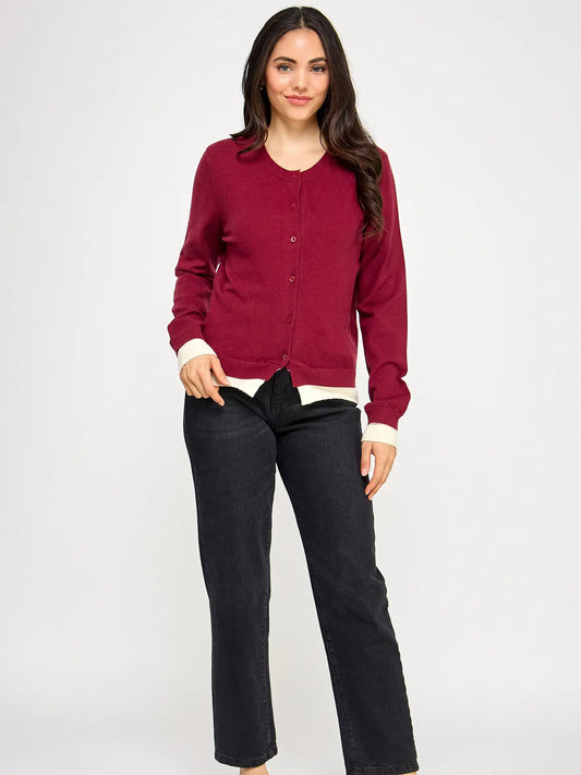 Ellison Long Sleeve Fitted Cardigan