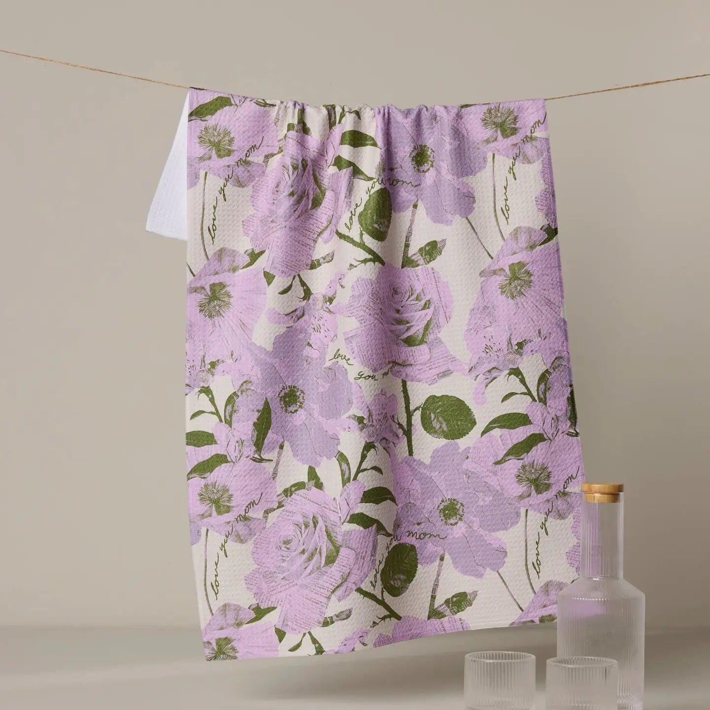 Geometry Love U Forever Kitchen Tea Towel