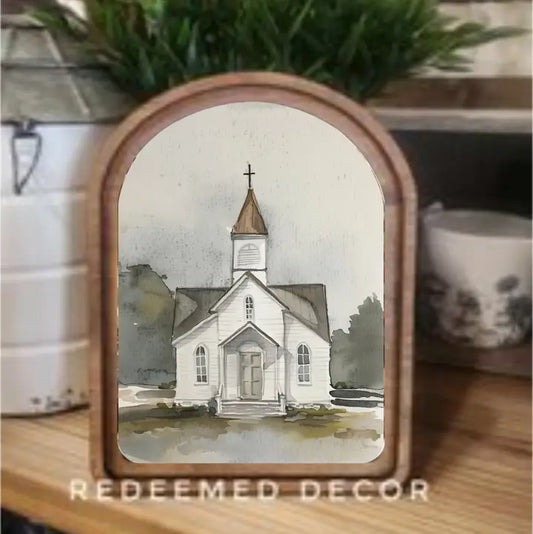Arch Top Church Framed Art