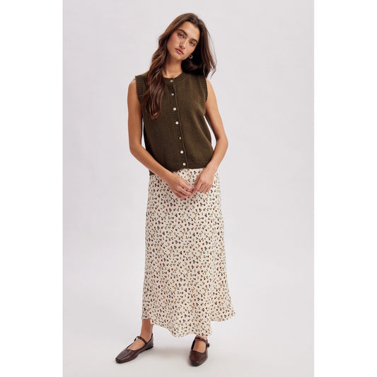 Ditsy Floral Midi Skirt