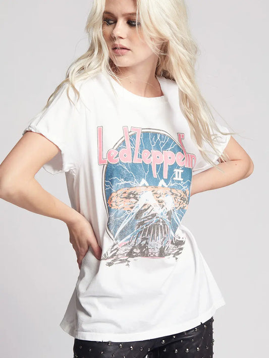 Led Zeppelin White Graphic Tee