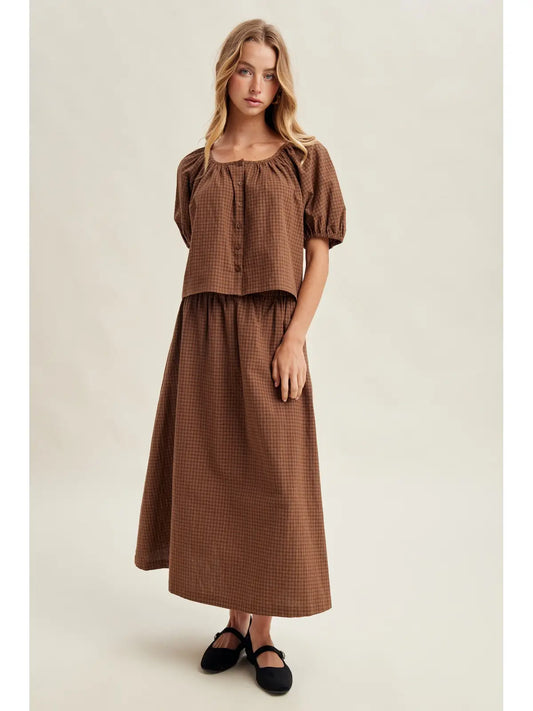Chestnut Plaid Set