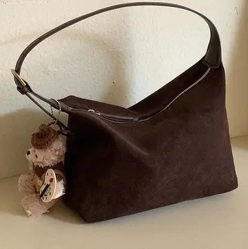 Vintage Suede Adjustable Shoulder Crossbody Bag