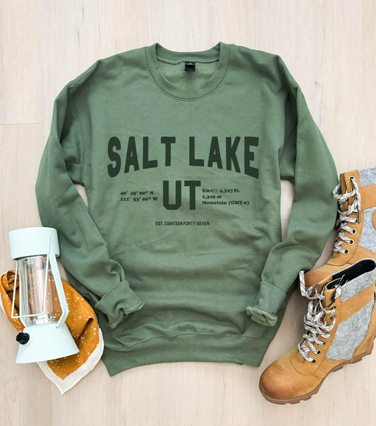 Super Soft and comfortable hoodie with the words Salt Lake City on it and the Altitude numbers on it