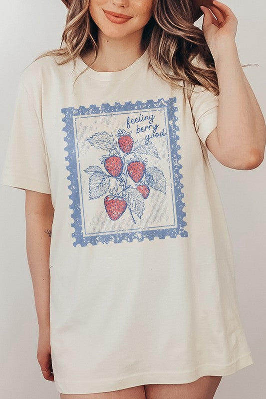 Feeling Berry Good - Oversized Graphic Tee