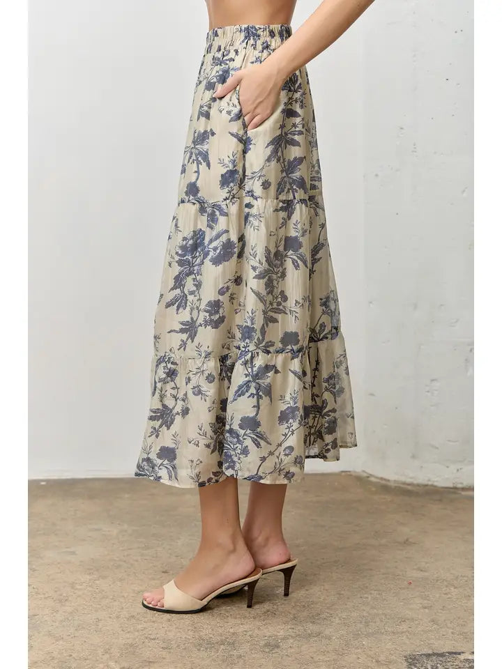 Floral Print Maxi Skirt