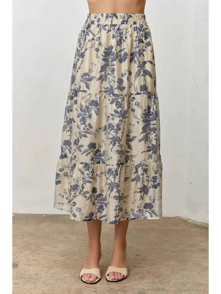 Floral Print Maxi Skirt