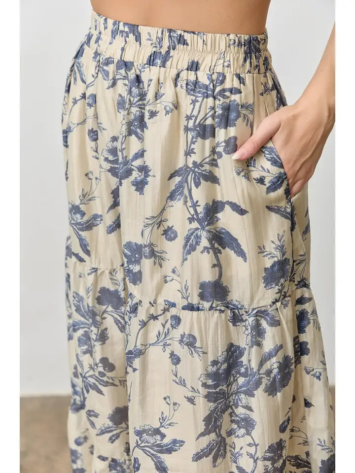 Floral Print Maxi Skirt