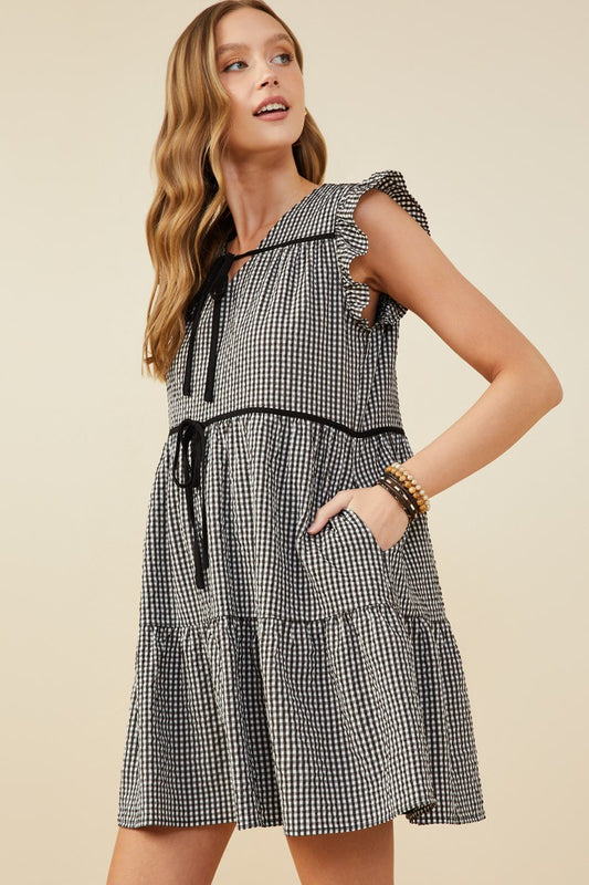 Black Gingham Dress