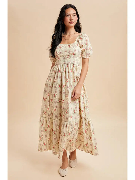 Cotton Floral Maxi Dress