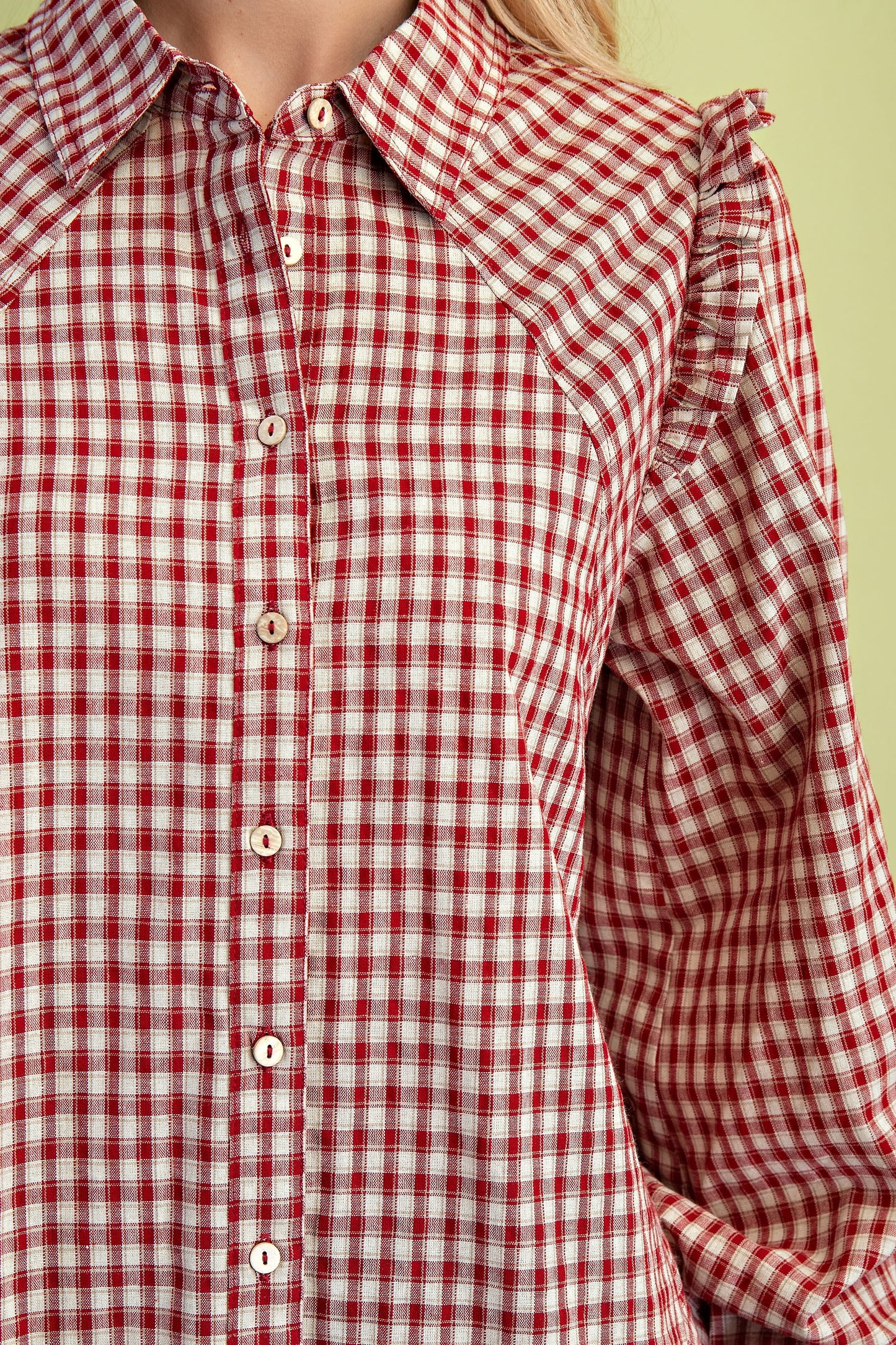 Crimson Button Down