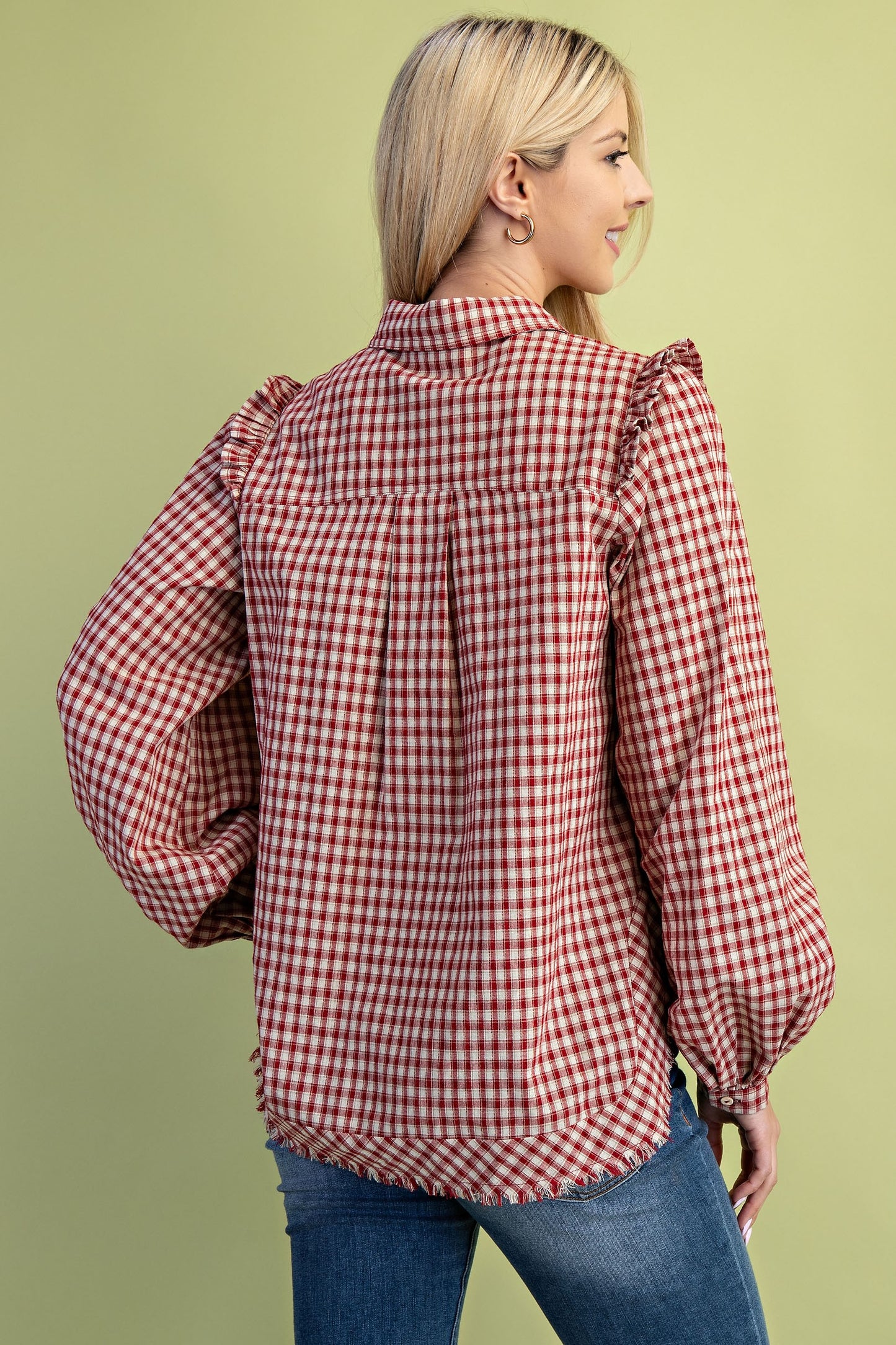 Crimson Button Down