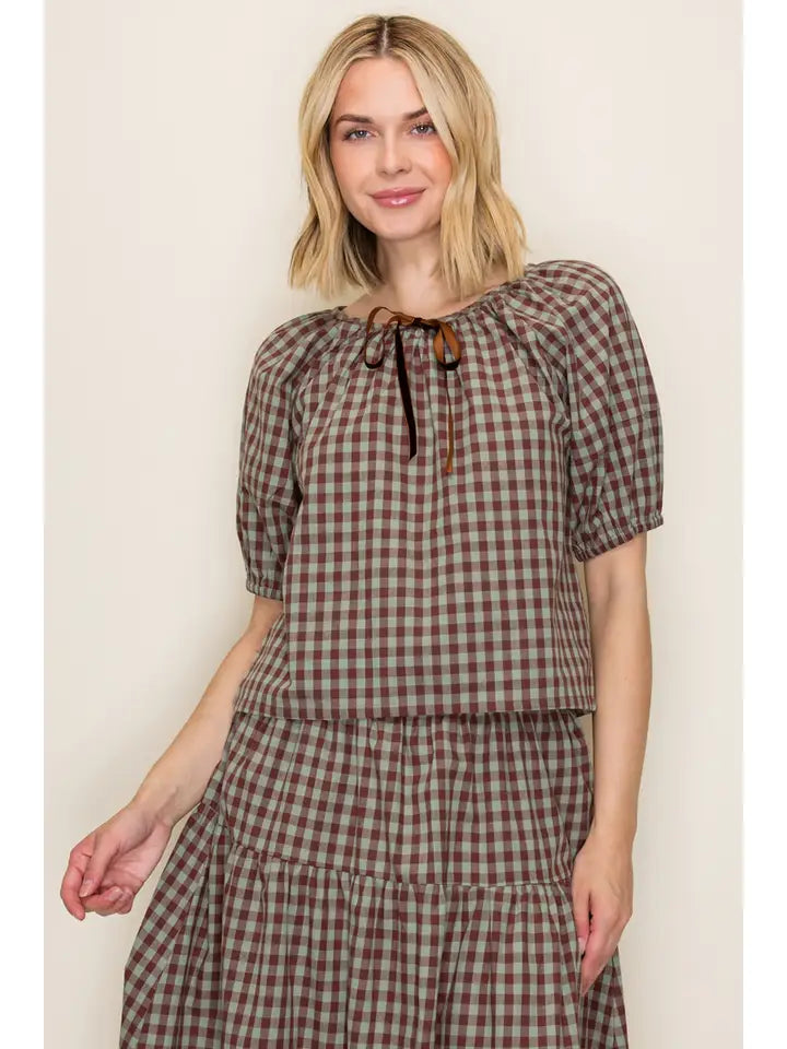Mint Choc Gingham Set