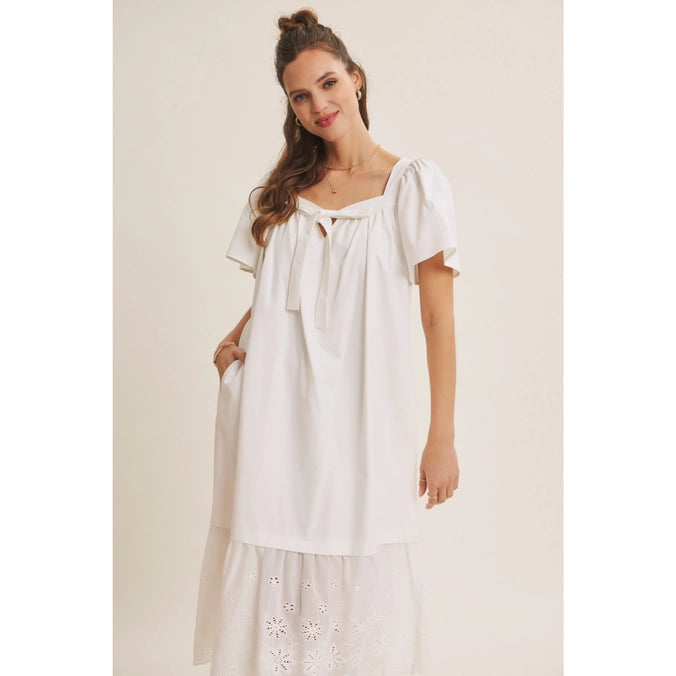 Cotton Poplin Midi Dress